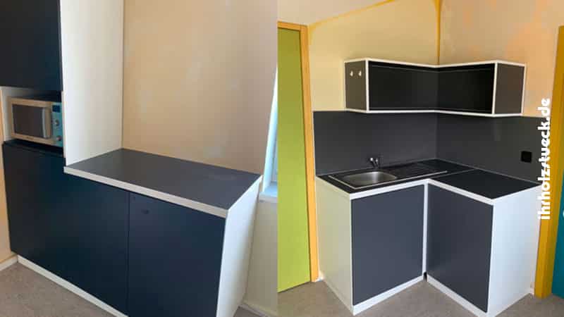Auch in kleine Räume mit wenig Platz bauen wir mit Einzelelementen eine Küche